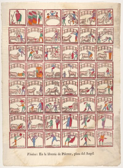 Čtyřicet osm vinět býčích manévrů a scén z ringu, ca. 1800-1850. od Unbekannt