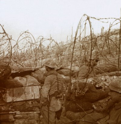 Fosse Froide příkop, Champagne, severní Francie, c1914-c1918 od Unbekannt