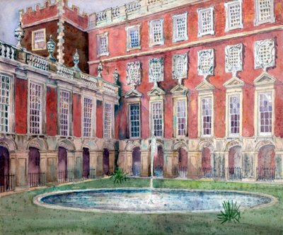 Fontána v paláci Hampton Court od Unbekannt
