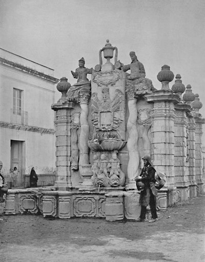 Fontána padajících vod, město Mexiko, c1897. od Unbekannt
