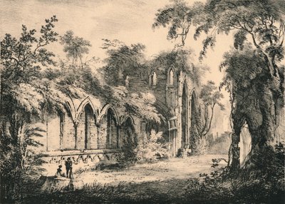 Fountains Abbey, Yorkshire, 1823 od Unbekannt