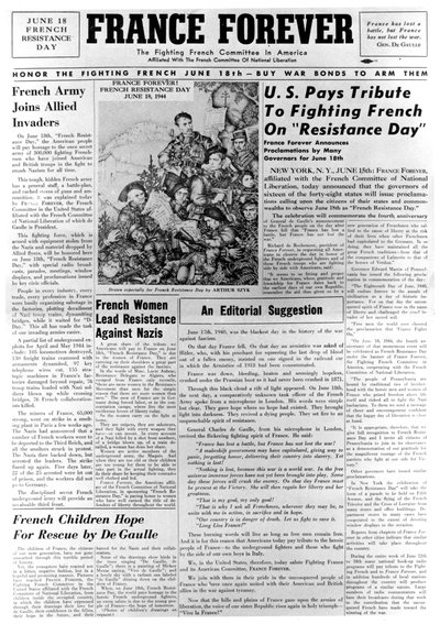 France Forever, noviny, 18. června 1944 od Unbekannt