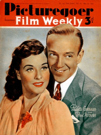 Fred Astaire 1899-1987 a Paulette Goddard 1910-1990, herci, 1941 od Unbekannt
