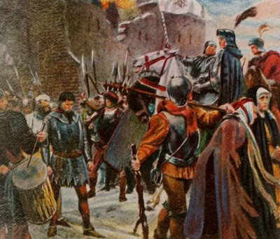 Fridrich I., braniborský markrabě, svrhl Quitzowské, 1414, 1936. od Unbekannt