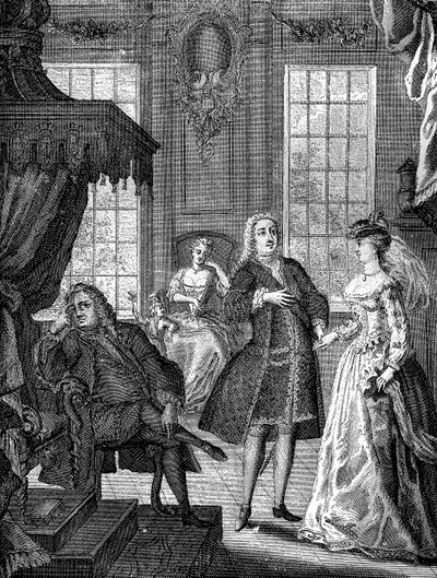 Frederick princ z Walesu a princezna Augusta Saxe-Gotha, 1736 od Unbekannt