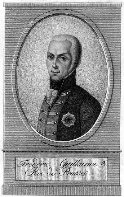 Fridrich Vilém III., pruský král, 19. století od Unbekannt