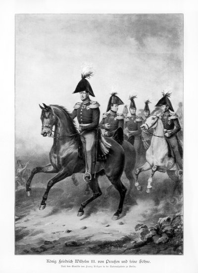 Frederick William III, král Pruska, a jeho synové, 1900 od Unbekannt