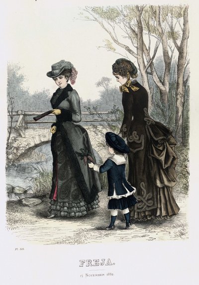 Freja- ilustroval skandinávský módní časopis 1882, ilustrace č. 21 od Unbekannt