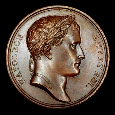 Francouzský bronzový medailon s bustou Napoleona (foto) od Unbekannt