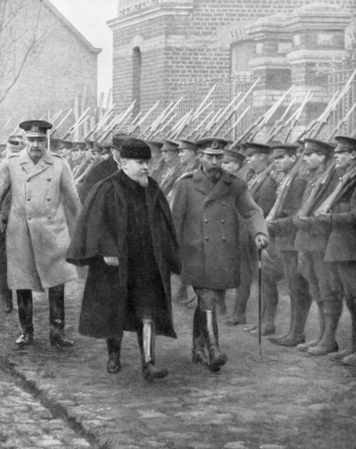 Francouzský prezident Raymond Poincare a král Jiří V., prosinec 1914. od Unbekannt