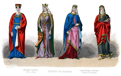 Francouzský kostým: Capetian, Carlovingian, 1882 od Unbekannt