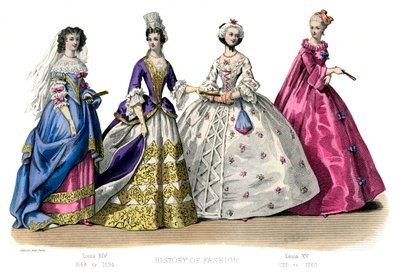 Francouzský kostým: Louis XIV, Louis XV, 1882 od Unbekannt