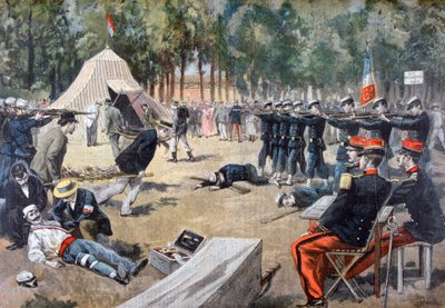Francouzské vojenské manévry: pracovníci první pomoci, 1897 od Unbekannt
