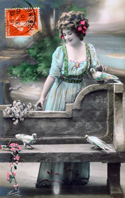 Francouzská pohlednice, c1900 od Unbekannt