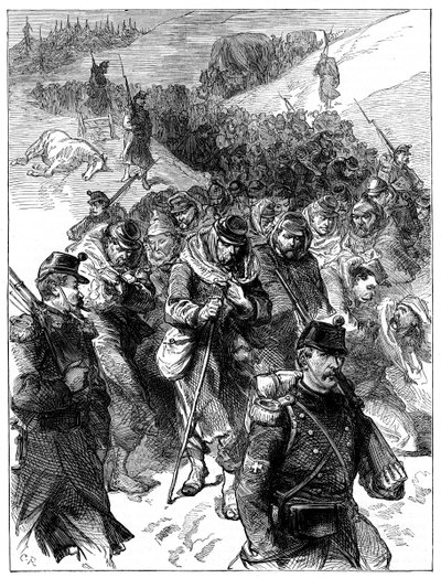 Francouzský ústup do Švýcarska, 30. ledna-1. února 1871 c1880 od Unbekannt