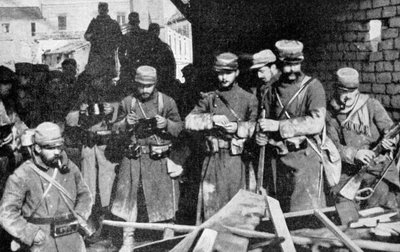 Francouzští vojáci na odpočinku v Champagne, Francie, první světová válka, 1915 od Unbekannt