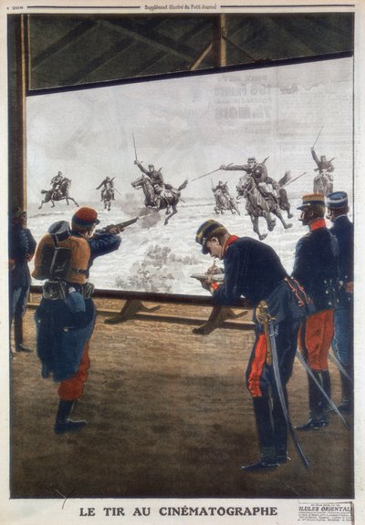 Francouzští vojáci používající film kavalerie pro výcvik v pušce, 1912 od Unbekannt