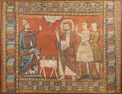 Freska se Zázrakem klenotů, konec 13.-začátek 14. století. od Unbekannt