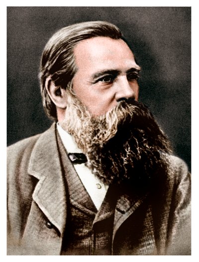 Friedrich Engels, německý socialista a spolupracovník a podporovatel Karla Marxe, 1879 od Unbekannt