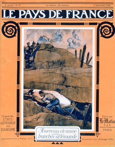 Přední strana obálky Le Pays de France, 9. září 1915 od Unbekannt