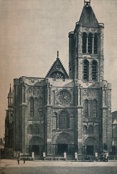 Před opatským kostelem Saint Denis, pohřebiště francouzských králů, c1906, 1907 od Unbekannt