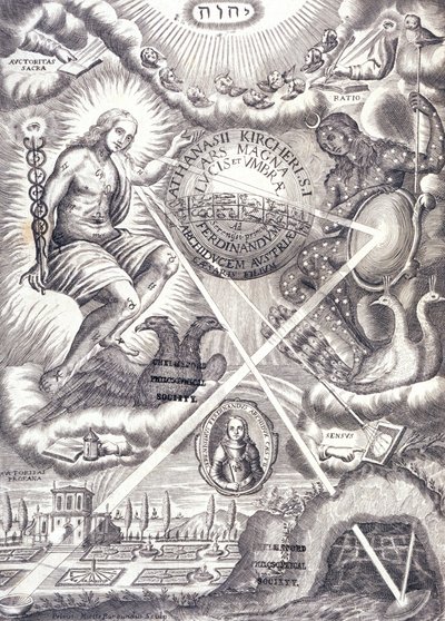 Frontispis od Athanasius Kirchers Ars Magna Lucis Et Umbrae od Unbekannt