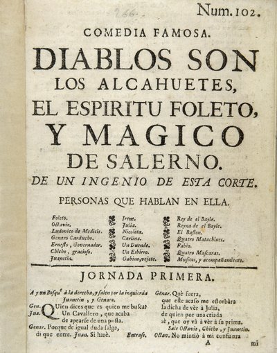 Frontispis „Ďáblové jsou pasáci, foletus a magický duch Salerna“ od Unbekannt