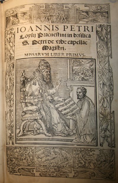 Frontispis Missarum Liber primus od Giovanni Pierluigi da Palestrina Palestrina a papež J od Unbekannt