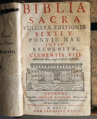 Frontispis posvátné bible Sixta V. (1520-1590) od Unbekannt