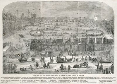 „Frost Fair na Temži za vlády Karla II.“, Londýn, 1683 od Unbekannt