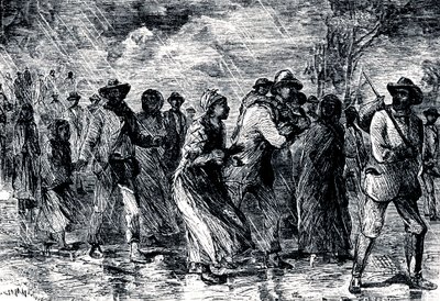 Uprchlí otroci prchající z Marylandu do Delaware prostřednictvím podzemní železnice, 1850-1851 od Unbekannt