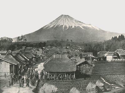 Fujiyama, posvátná hora, z vesnice Jedzumi, Japonsko, 1895. od Unbekannt