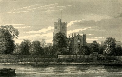 Fulham Church, od Temže, c1878. od Unbekannt