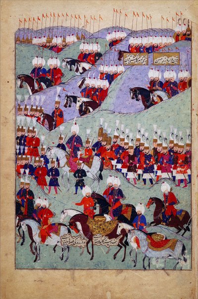 Pohřeb sultána Suleymana Velkolepého. Historie sultána Suleymana, 1579 od Unbekannt