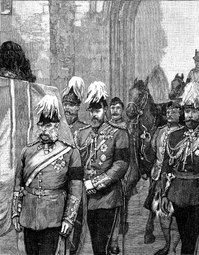 Pohřeb vévody z Albany: Průvod vstupující do hradu Windsor, 1884, 1900 od Unbekannt