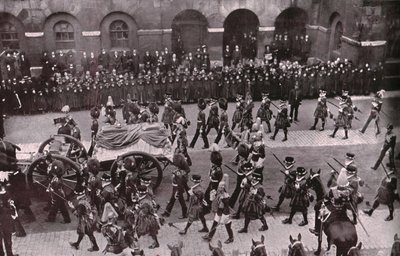 Smuteční průvod krále Edwarda VII., Whitehall, Londýn, 20. května 1910. od Unbekannt
