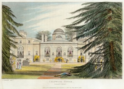 Zahradní průčelí Chiswick House, Hounslow, Londýn, 1823 od Unbekannt