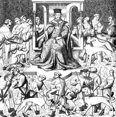 Gaston Phoebus vyučující umění venerie, 15. století 1849 od Unbekannt
