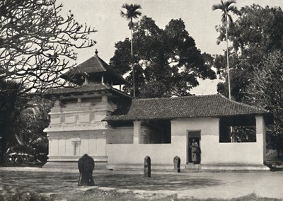 Gedige Vihara, Kandy Beispiel eines buddhistischen Tempels im Stile eines Hinduheiligtums, Dewale, od Unbekannt