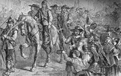 Generál Dalzell vstupuje do Edinburghu, červenec 1666, c1880 od Unbekannt