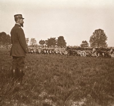 Generál Henri Gouraud, Champagne, severní Francie, c1914-c1918. od Unbekannt