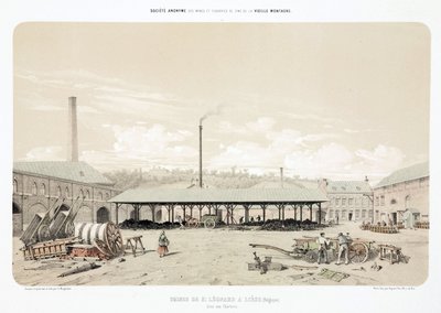 General Industrial Scenes Coal store, St Leonard, Lutych, Belgie od Unbekannt