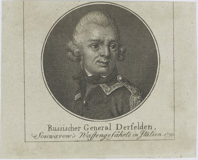 Generál Otto Wilhelm Derfelden 1737-1819, c. 1800. od Unbekannt