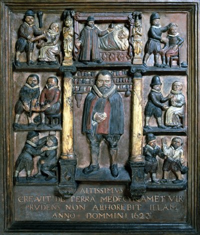 Znak praktických lékařů, c 1623 od Unbekannt