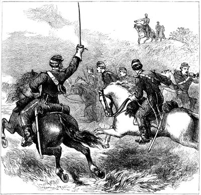 Generál Sheridan v Cedar Creek, Virginie, Americká občanská válka, 1864 c1880 od Unbekannt
