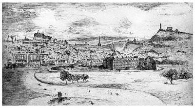 Celkový pohled na Edinburgh, z Arthurs Seat, 1900 od Unbekannt