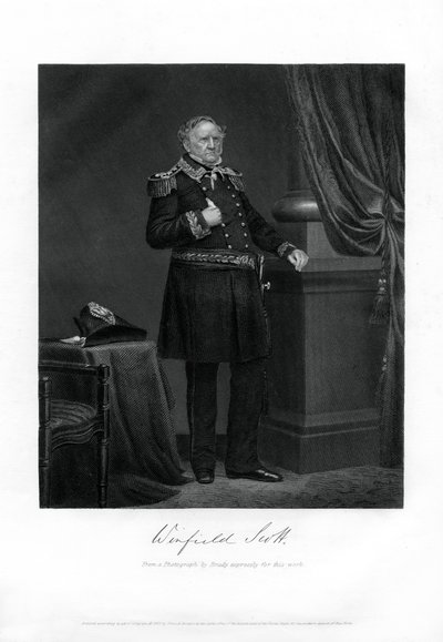 Generál Winfield Scott, armádní generál, diplomat a prezidentský kandidát, 1862-1867 od Unbekannt