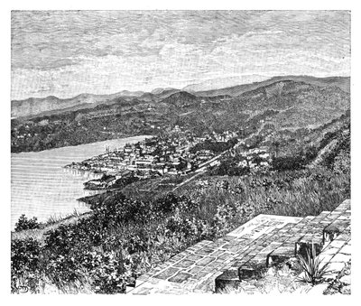 Celkový pohled na Castries, St Lucia Island, c1890 od Unbekannt