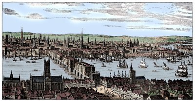 Celkový pohled na Londýn, 1666, 1909. od Unbekannt