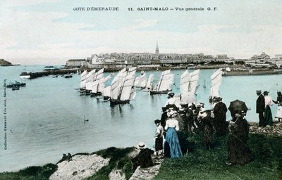 Celkový pohled na Saint Malo, Bretaň, Francie, 20. století od Unbekannt